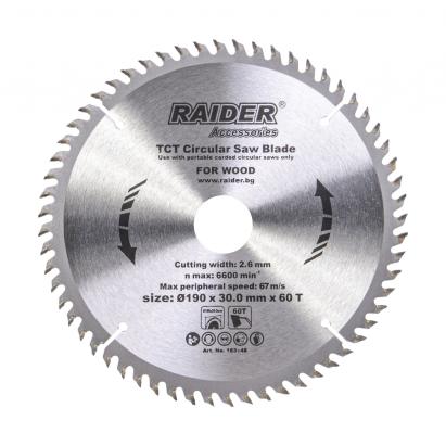 Disc circular pentru lemn 190x60Tx30 mm, 60 dinți, pentru tăiere precisă