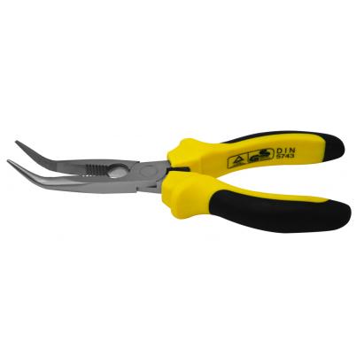 Clește cu vârf îndoit 200 mm Topmaster Pro, oțel Cr-V, mâner ergonomic