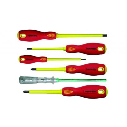 Set surubelnite izolate 1000V, 6 piese, Topmaster Pro pentru electricieni