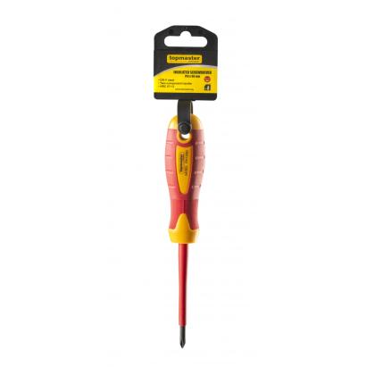 Șurubelniță cruce izolată 1000V PH1 x 80 mm din oțel CR-V Top Master Pro