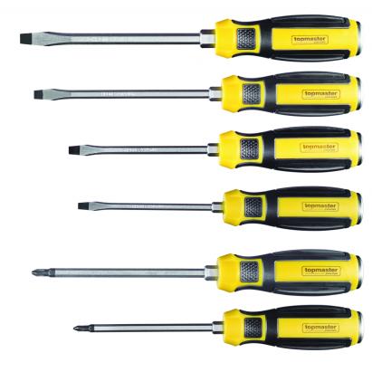 Set 6 surubelnite de forta Topmaster Pro CR-V cu varf magnetizat