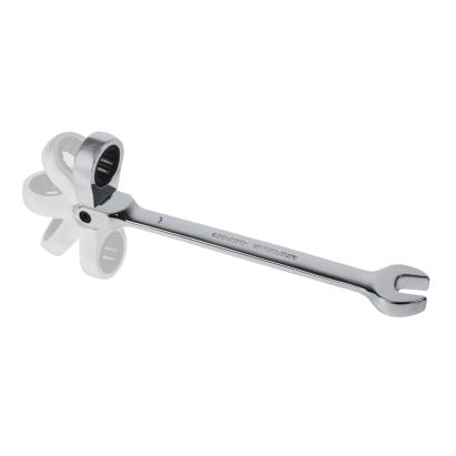 Cheie combinată cu clichet și cap flexibil 19 mm din oțel Cr-V
