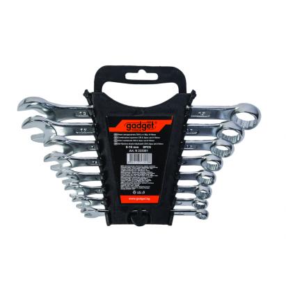 Set 8 chei combinate din otel Cr-V 8-19 mm, cu suport, Gadget