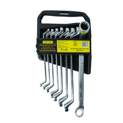 Set chei inelare cotite 6-22 mm, 8 piese, otel CR-V Topmaster