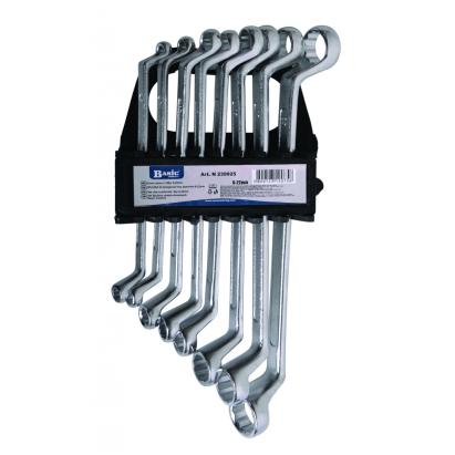 Set chei inelare cotite Basic 6-22 mm, 8 piese, cu suport plastic
