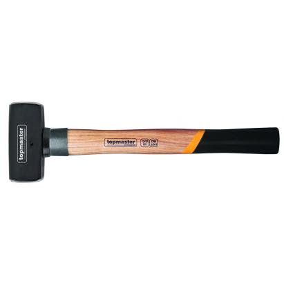 Ciocan patrat pentru piatra 2000 g cu maner din lemn Topmaster