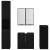 Set de mobilier pentru baie 4 pcs Stejar Negru Lemn compozit GartenMobel Dekor