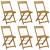 Scaune de grădină pliante 6 pcs natural 40 x 53 x 80 cm GartenMobel Dekor
