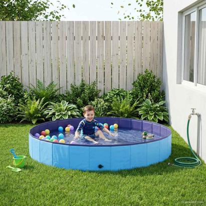 Piscină pentru copii albastru Ø200 x 30 cm GartenMobel Dekor
