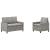 Set de canapea 2 pcs Gri deschis Catifea GartenMobel Dekor