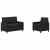 Set de canapea 2 pcs Negru Catifea GartenMobel Dekor