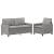 Set de canapea 2 pcs Gri deschis Catifea GartenMobel Dekor