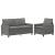 Set de canapea 2 pcs Gri închis Catifea GartenMobel Dekor