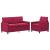 Set de canapea 2 pcs Roșu Vin Catifea GartenMobel Dekor