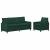 Set de canapea 2 pcs Verde închis Catifea GartenMobel Dekor