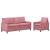 Set de canapea 2 pcs Roz Catifea GartenMobel Dekor