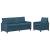 Set de canapea 2 pcs albastru Catifea GartenMobel Dekor