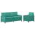 Set de canapea 2 pcs Turcoaz Catifea GartenMobel Dekor