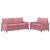 Set de canapea 2 pcs Roz Catifea GartenMobel Dekor