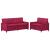 Set de canapea 2 pcs Roșu Vin Catifea GartenMobel Dekor