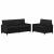 Set de canapea 2 pcs Negru Catifea GartenMobel Dekor
