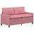 Set de canapea 2 pcs Roz Catifea GartenMobel Dekor