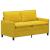 Set de canapea 2 pcs Galben Catifea GartenMobel Dekor