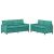 Set de canapea 2 pcs Turcoaz Catifea GartenMobel Dekor