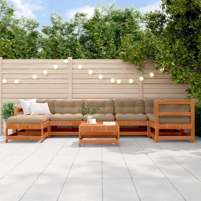 Set de lounge pentru grădină 8 pcs Maro ceruit GartenMobel Dekor