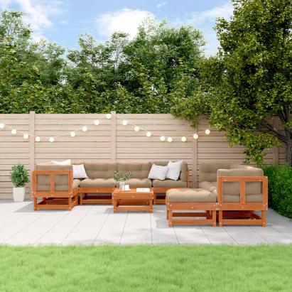 Set de lounge pentru grădină 33 pcs Maro ceruit GartenMobel Dekor