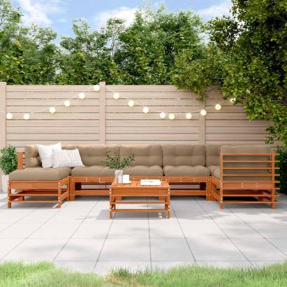 Set de lounge pentru grădină 8 pcs Maro ceruit GartenMobel Dekor