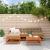 Set de lounge pentru grădină 5 pcs Lemn de pin vopsit maro GartenMobel Dekor
