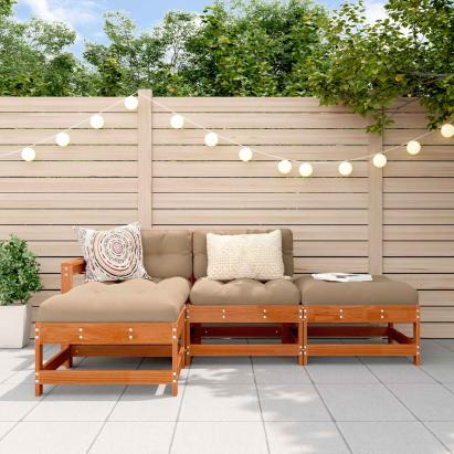 Set de lounge pentru grădină 4 pcs Maro ceruit GartenMobel Dekor