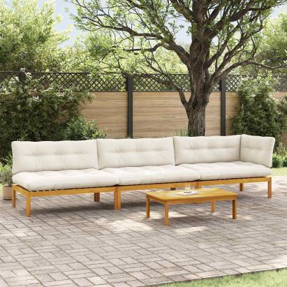 4 Bucată Unități de Canapea Palet pentru Grădină GartenMobel Dekor