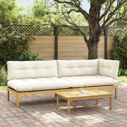 3 Bucată Unități de Canapea Palet pentru Grădină GartenMobel Dekor