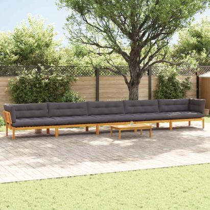 6 Bucată Unități de Canapea Palet pentru Grădină GartenMobel Dekor