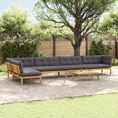 6 Bucată Unități de Canapea Palet pentru Grădină GartenMobel Dekor