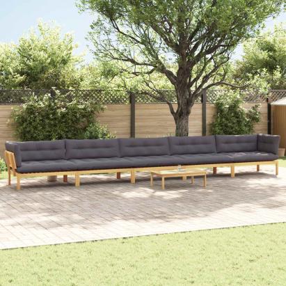 6 Bucată Unități de Canapea Palet pentru Grădină GartenMobel Dekor