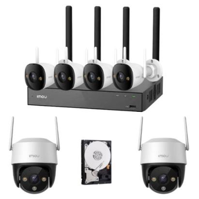 Kit supraveghere Wi‑Fi IMOU pentru casă, 6 camere 5MP, NVR + HDD 1TB