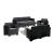 Set mobilier de grădină Leziter Nero III Large, 7 locuri, grafit