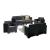 Set mobilier de grădină Leziter Nero III Large, 7 locuri, grafit