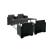 Set mobilier de grădină Leziter Nero III, 4 locuri, grafit, cu perne