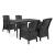 Set mobilier de grădină Odima 4+1 din plastic, grafit, aspect ratan