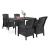 Set mobilier de grădină Odima 4+1 din plastic, grafit, aspect ratan