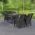 Set mobilier de grădină Odima 4+1 din plastic, grafit, aspect ratan
