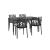 Set mobilier de grădină Leziter Odini 4+1 cu cotiere, grafit