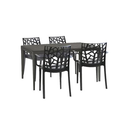 Set mobilier de grădină Leziter Odini 4+1 cu cotiere, grafit
