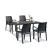 Set mobilier de grădină Leziter Prato 4+1, grafit, masă și 4 scaune