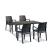 Set mobilier de grădină Leziter Prato 4+1, grafit, masă și 4 scaune