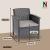 Set mobilier de grădină Leziter Venus III, 7 locuri, grafit, cu perne